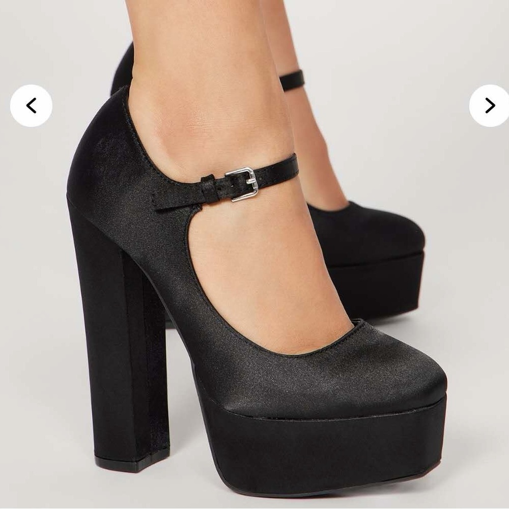 Fashion Nova Black Platform Heels